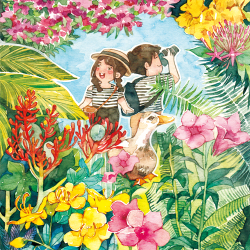 金鱼酱·原稿复制画【花海·蝴蝶】_7折现价59元