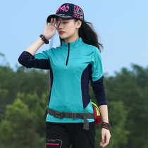 Speed Jersey Woman Long Sleeve Autumn Running Outdoor Sports Blouse Standing Collar Dons shirt Sweater Sweat Loose Speed Dry T-shirt