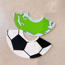 Pure cotton 360 round baby waterproof round mouth baby anti-spitting milk spat towel Childrens fashion surrounding hood spring autumn 0-3 years old