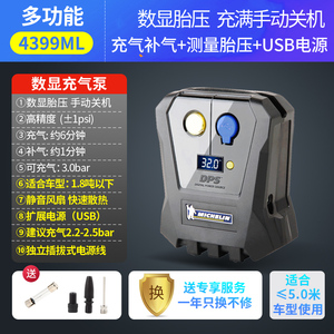 米其林4399充气泵（数显+充气+测压+USB电源+充气嘴