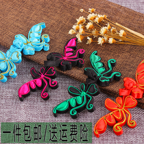 Disc buckle button colored copper wire filling cotton Xiaofeiyan cheongsam cotton coat Chinese style hand buckle clothing accessories manufacturers straight