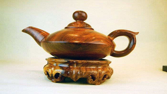 海南黄花梨茶具木雕非常大茶壶 海黄茶壶茶艺摆件工艺品