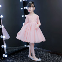 Girls winter long sleeve dress children's dress princess dress foreign style skirt little girl new year dress autumn and winter