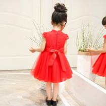 Girl's Princess Dress New Year's Dress Fall Winter Paggy Dress Children's Dress New Year Dress Foreign Style Plus Cashmere Thickened Dress