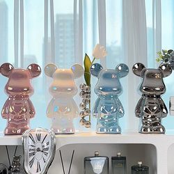 Light luxury violent bear ornaments high-end ceramic living room entrance TV cabinet wine cabinet piggy bank home decoration gifts