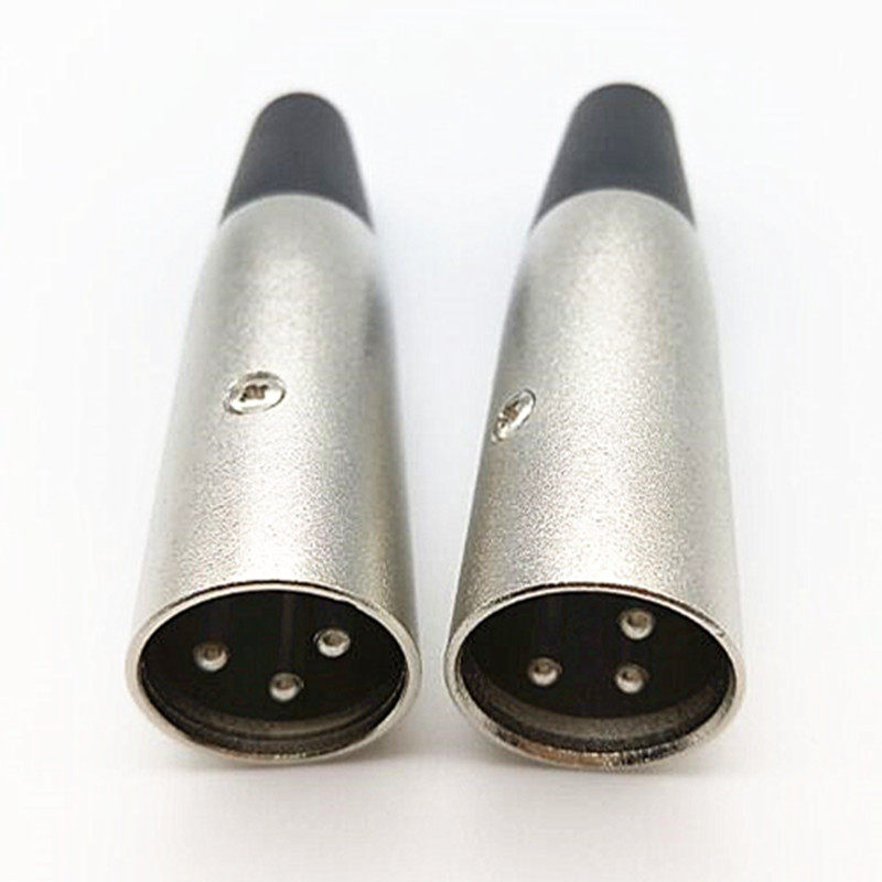 台式3芯公卡侬 3芯卡侬头 话筒插头 卡农头公头 三芯金属麦克风