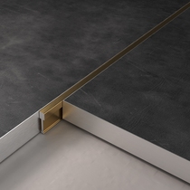 Zhiyong T-strip Aluminum alloy solid aluminum strip square strip Marble stairs anti-slip seam strip Decorative pressure strip trim
