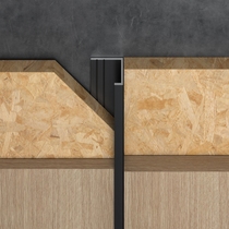 Holding Yong 9cm wallboard closing aluminum metal strip edge strip Press L background wall I-shaped line skirting line Black