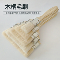 High quality wood handle wool brush wool paint brush 1 inch 2 inch 3 inch 4 inch non-hair latex paint brush