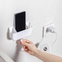 Mobile phone charging rack adhesive wall hanging non-perforated mobile phone bracket multifunctional support frame bedside storage artifact