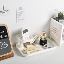 ins Wind double-layer storage rack storage rack desktop sundries storage box College student bedroom storage rack jewelry tray