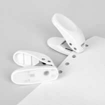 Del 0111 mini single hole punching machine portable manual hole punch hand account bill diy book student stationery