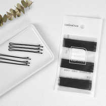 Black one-word clip hairpin girl wave clip small black clip headdress Steel clip Girl bangs edge clip hairpin hair accessories