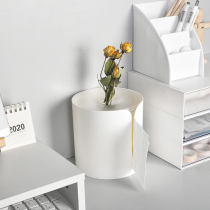 Sealed waterproof round roll paper holder Bedroom punch-free toilet paper box Non-marking tissue box Creative tissue holder