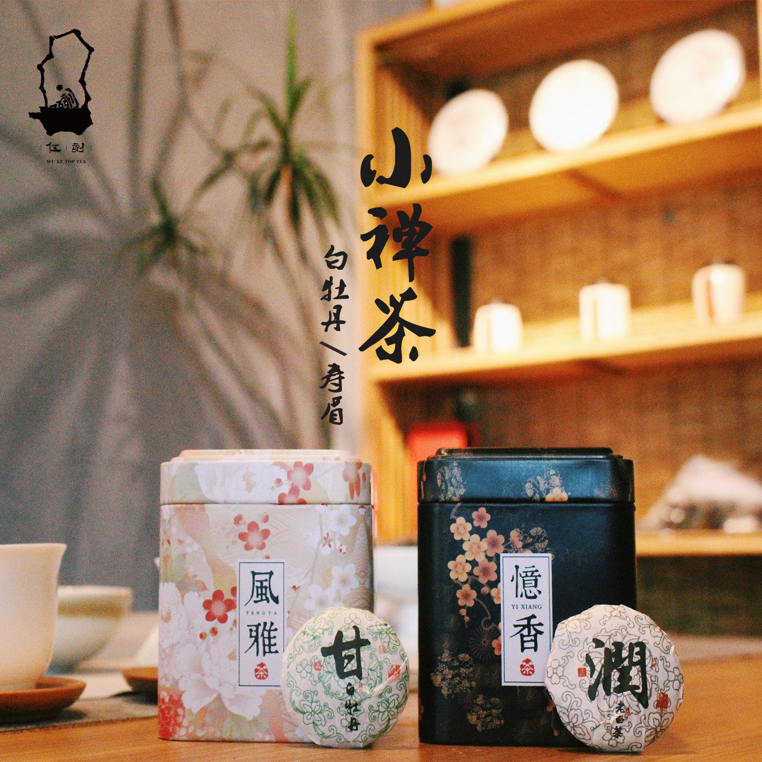 【伍刻】福鼎白茶白牡丹茶叶寿眉小茶饼龙珠白茶组合装迷你小茶饼 Изображение 1 【伍刻】福鼎白茶白牡丹茶叶寿眉小茶饼龙珠白茶组合装迷你小茶饼 Изображение 1
