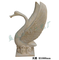 European-style sandstone Little swan fountain Sandstone sculpture FRP fountain Hotel outdoor sculpture