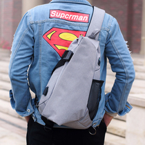 Fashion mens backpack casual canvas chest bag multi-function Korean tide outdoor sports shoulder bag 2019 New