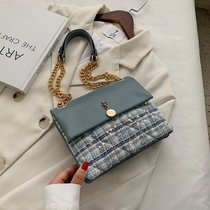 Upper New Chain Collision Color Girl Bag Han Edition Leisure Pu Leather Bright Sheet Single Shoulder Bag Fashion Lady Skew Satchel Small Square Bag Tide