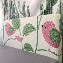 Nordic elastic bedside cover cover All-inclusive dust cover Wooden bedside cover backrest cover Leather bedside soft bag protective cover