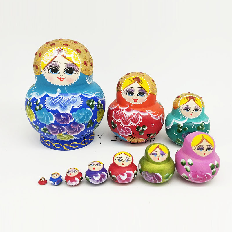 ()10-layer big belly color Russian set doll birthday gift wooden toy Crafts gift