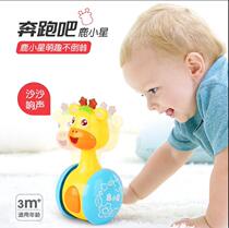 Yuanlebao Image cute pet deer little star sliding tumbler baby toys deer learning to climb toys rattle gifts
