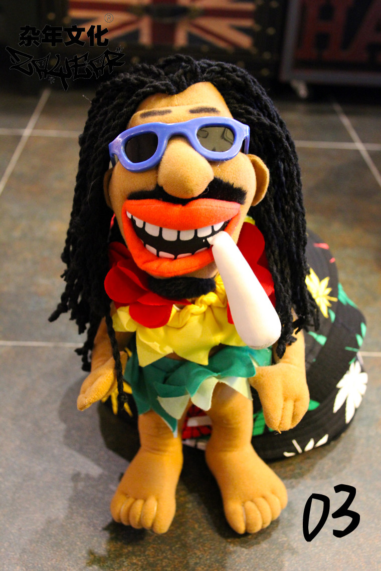 毛绒人形玩具rasta牙买加l雷鬼reggae红黄绿hiphop脏辫公仔玩偶