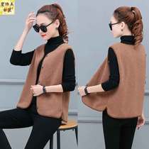 Short lamb plush horse Jacket Womens fur integrated spring and autumn warm middle-aged vest tide