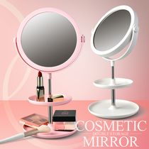Makeup mirror student dormitory desktop desktop female vanity mirror simple rotatable double-sided beauty small mirror