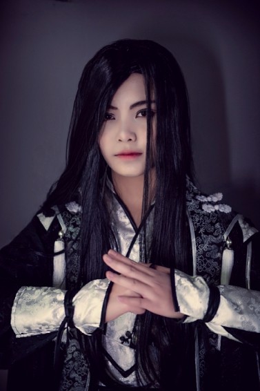 转经轮cos原创设计黑白男士古装劲装可黑水沉舟贺玄cos定制