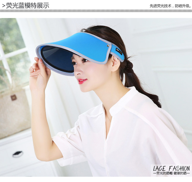 骑电动车遮阳帽伸缩太阳帽女双层镜片防晒帽夏