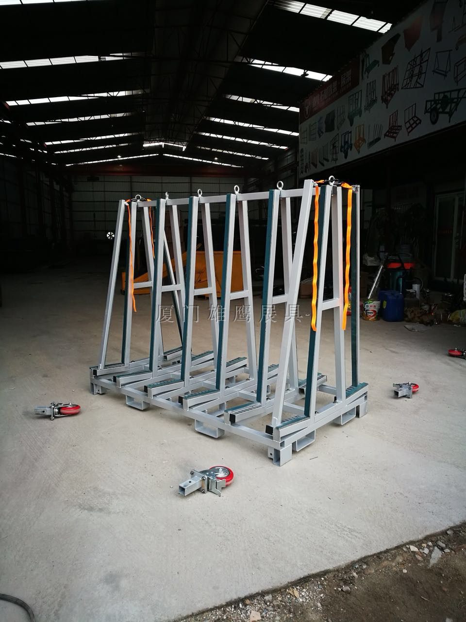 石材大板展架 瓷砖展示架陶瓷展柜 大理石a字架 石材移动展架推车