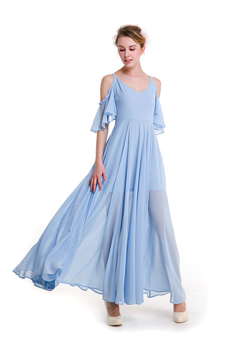 2019春夏新款原创实拍波西米亚沙滩度假裙吊带裙大摆连衣裙长裙