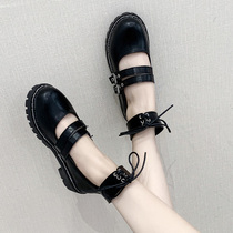 Girl little leather shoes Japanese female jk2021 new black wild British summer thin Mary Jane shallow single shoes