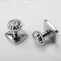 OLRVLI Pure Copper Chrome Plated Toilet Lock Modern Nordic Minimal Aluminum Alloy Door Wooden Gate Pumpkin Lock