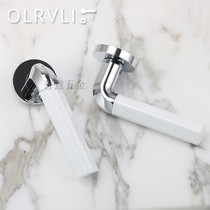 OLRVLI imported silent gold door lock modern Nordic minimal wooden door universal ceramic door handle