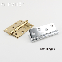 OLRVLI pure copper silent bearing brass bright silver gold thickening double open door door interior wooden door hinge
