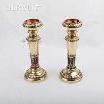 European - style American vintage copper - gold candlestick fittings Nordic romantic table seal household accessories