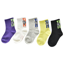 2021 chun qiu kuan socks boys socks chun mian bao bao tide socks anti-Pilling children socks hua ban wa