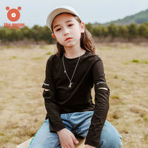 Girl Long Sleeved T-shirt Spring 2022 Spring and Autumn New Children's Dress Upper Korean Version Children's Admiralty Fashionable Clothing