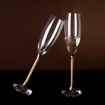 Lapunes European Household Gold Foil Crystal Glass Champagne Goblet Cocktail Red Wine Glass Wine Glass Wine Glass