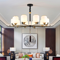 New Chinese chandelier Chinese style living room light luxury atmosphere small Bieye villa bedroom lamps 2021 new dust-proof