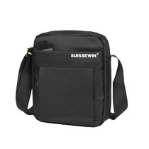 The new SUISSEWIN Swiss Army Knife Business Oxford cloth one-shoulder cross-body bag IPAD hipster men casual small square bag