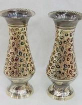 8-inch copper vase Pakistani bronzer bronze bottle pattern random