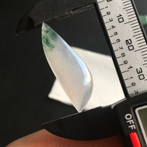 Fulai special price Myanmar natural A goods ice species lavender bottom floating flower large particles with shape creative inlay naked stone egg noodles