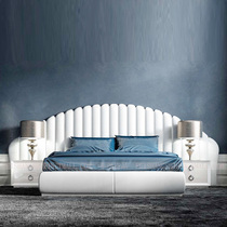 After now simple big bed Hong Kong double bed light luxury wedding bed atmospheric bed screen bed customized 2 2 2 widened bed