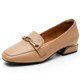 ເກີບແມ່ຍິງພາກຮຽນ spring 2022 ໃຫມ່ຂອງແມ່ຍິງ British ເກີບຫນັງຂະຫນາດນ້ອຍຂອງແມ່ຍິງ heels ຂະຫນາດນ້ອຍຫນັງແທ້ Soft soles ຂະຫນາດໃຫຍ່ 41 ຫາ 43 ເກີບບ້ານມອມ