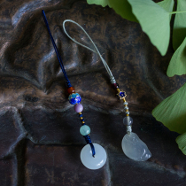 Dani original natural safety buckle Agate cheongsam pendant pressed lapel bag trailer key hanging fan pendant mobile phone hanging