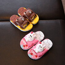 Summer boys and girls slippers cartoon bunny home bathroom baby bath non-slip children slippers soft bottom