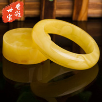 Natural Amber Beeswax bracelet set Baltic Chanterelle yellow beeswax bracelet Female beeswax hand string