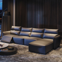 Nordic multifunctional Creative Leather sofa leather modern simple living room light luxury sofa noble concubine combination Trio